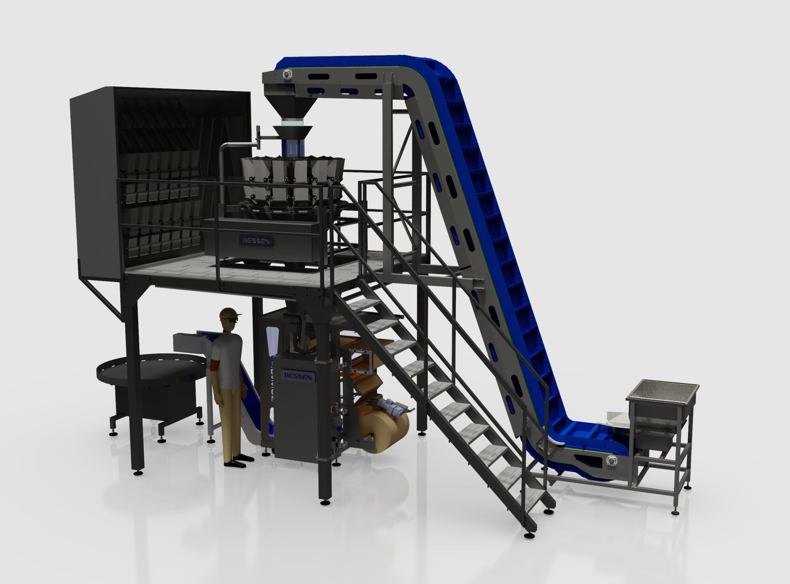 Packaging Line With VFFS Machine